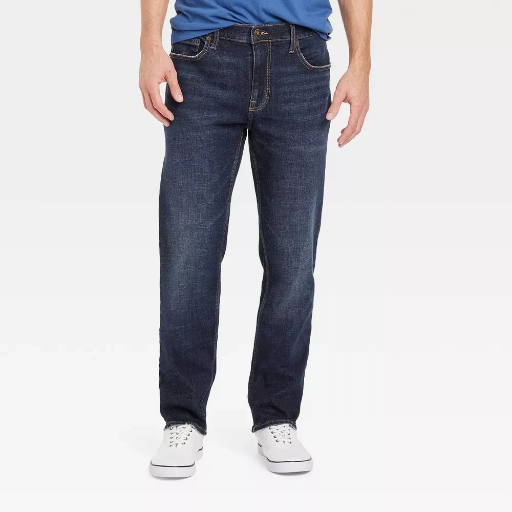 Men's Straight Fit Jeans - Goodfellow &‎ Co Dark Blue Wash 38x30